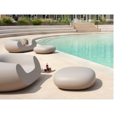 Sedie Modulari illuminate - CHUBBY LOW Pouf cm.85x75 h.30 ARGIL GREY - Slide