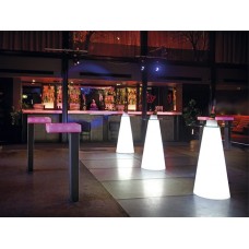 Tavoli illuminati - PEAK High Table diam.80 h.120 LAQUERED PURE ORANGE - Slide