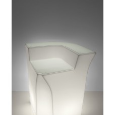 Bancone da Bar illuminato - JUMBO CORNER Lumin. cm.85x85 h.110 LIGHT WHITE - Slide