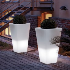 Vaso Illuminato - Vaso Y-POT 75x75 h.150 ELEPHANT GREY - Slide