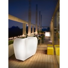 Bancone da Bar illuminato - ROLLER BAR  Lumin. cm.150 x 75 h 115 LIGHT WHITE - Slide