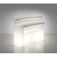 Bancone da Bar illuminato - Piano in Vetro SUPERIORE per BREAK BAR cm167x45xh.0.60 - Slide