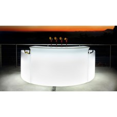 Bancone da Bar illuminato - Piano superiore in acciaio per BREAK BAR cm167 x 45 h 0.1 - Slide