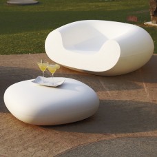 Sedie Modulari illuminate - CHUBBY LOW Pouf cm.85x75 h.30 LIGHT WHITE - Slide