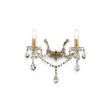 LAMPADA DA PARETE 2 LUCI - Ideallux - FLORIAN_AP2_ORO