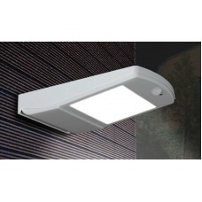 APPLIQUE LED EOS GRIGIO 4W 450LM 4000K IP65 CON SENSORE E PANNELLO SOLARE 24,1X16X4CM - Intec - LED-EOS-SOLAR