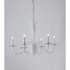 LAMPADARIO ARMSTRONG BIANCO 6XE14 78X53CM - Fan Europe - I-ARMSTRONG/6 BCO