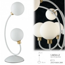 LUME AIDA BIANCO/ORO 2XG9 18X45CM - Fan Europe - I-AIDA-L2