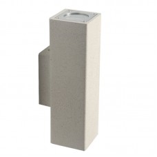 APPLIQUE OAKLAND CEMENTO BIANCO 2XGU10 IP65 25,4X11,1X8,3CM - Intec - I-OAKLAND-AP2 BCO