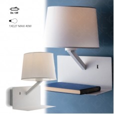 APPLIQUE CIAK BIANCO USB 1XE27 23X31X22,5CM - Fan Europe - I-CIAK-AP BCO