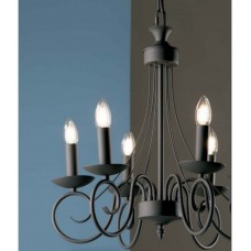 LAMPADARIO BEATRICE ANTRACITE 6XE14 50X50CM - Fan Europe - I-BEATRICE-6