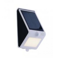 APPLIQUE LED OPEN BIANCO 3W 300LM 4000K IP54 CON SENSORE E PANNELLO SOLARE 18,8X8,6X9,5CM - Intec - LED-OPEN-AP