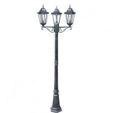 PALO FIRENZE NERO/ARGENTO 3XE27 IP44 218X76,5CM - Intec - LANT-FIRENZE/P3
