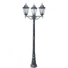 PALO FIRENZE NERO/ARGENTO 3XE27 IP44 218X76,5CM - Intec - LANT-FIRENZE/P3