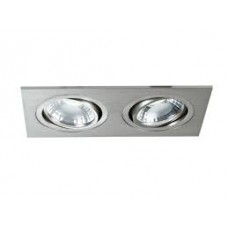 INCASSO LED GEMINI ORIENTABILE NIKEL 2X5W 630LM 4000K 17,5X9,3X5,7CM - Intec - INC-GEMINI-PL6