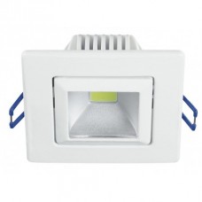 INCASSO LED POUND ORIENTABILE BIANCO 5W 380LM 5500K 9X9X5CM - Intec - INC-POUND-5F BCO