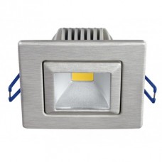 INCASSO LED POUND ORIENTABILE NIKEL 5W 320LM 3200K 9X9X5CM - Intec - INC-POUND-5C NIK