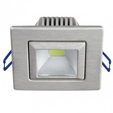 INCASSO LED POUND ORIENTABILE NIKEL 5W 380LM 5500K 9X9X5CM - Intec - INC-POUND-5F NIK