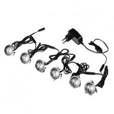 KIT 6PZ INCASSI LED RIDER NIKEL 6X0,6W 100LM 4000K IP65 ORIENTABILI 3,5X3,8CM - Intec - LED-RIDER-R6-DIR