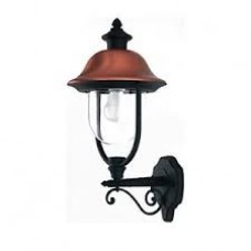 APPLIQUE UP VENEZIA NERO/RAME 1XE27 IP44 29X52,5X25CM - Intec - LANT-VENEZIA-AP1A