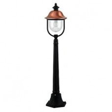 PALETTO VENEZIA NERO/RAME 1XE27 IP44 118X25CM - Intec - LANT-VENEZIA-P1