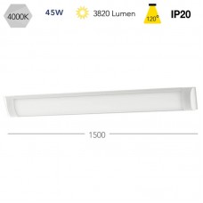 BARRA LED BATTEN BIANCA 48W 4320LM 4000K 150X7,5X2,3CM - Intec - LED-BATTEN-150