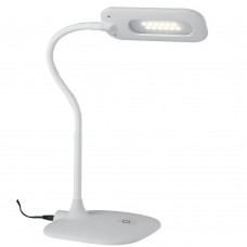 LAMPADA DA LETTURA LED DARWIN BIANCA 4,8W 450LM 4000K DIMMERABILE 16X16X53,5CM - Fan Europe - LEDT-DARWIN-WHITE