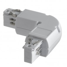 CONNESSIONE ANGOLARE DESTRA BIANCA PER BINARIO 11X11X3,4CM - Intec - LED-TRACK-L-R