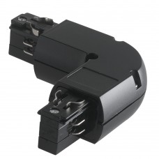 CONNESSIONE ANGOLARE SINISTRA NERA PER BINARIO 11X11X3,4CM - Intec - LED-TRACK-L NERO