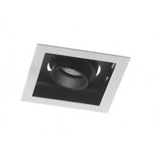 INCASSO LED APOLLO ORIENTABILE BIANCO/NERO 10W 800LM 3000K 12X12X7,7CM - Intec - INC-APOLLO-1X10C