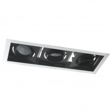 INCASSO LED APOLLO ORIENTABILE BIANCO/NERO 3X10W 2400LM 3000K 31,9X12X7,7CM - Intec - INC-APOLLO-3X10C