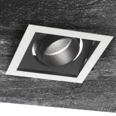 INCASSO LED APOLLO ORIENTABILE BIANCO/NERO 30W 2400LM 4000K 18,8X18,8X12CM - Intec - INC-APOLLO-1X30M