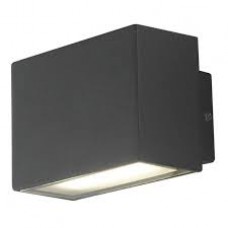 APPLIQUE LED AGERA NERO 2X3W 340LM 4000K IP54 9X6,5X6,5CM - Intec - LED-W-AGERA-90