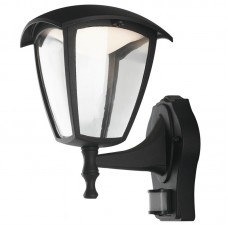 APPLIQUE LED UP LADY NERO 12W 800LM 4000K IP44 CON SENSORE 21X24X17CM - Intec - LANT-LADY/AP1A-S