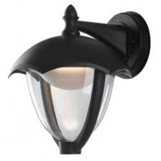 APPLIQUE LED DOWN MEGAN NERO 12W 800LM 4000K IP44 21X23,8X18,8CM - Intec - LANT-MEGAN/AP1B