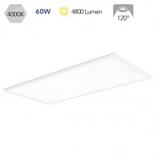 PANNELLO LED BIANCO 60W 4800LM 4000K 119,5X59,5CM - Intec - LED-PANEL-60X120