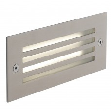 INCASSO LED BOLT NIKEL CON GRIGLIA 6W 190LM 4000K IP54 17X6,8X7,5CM - Intec - INC-BOLT-GRILL