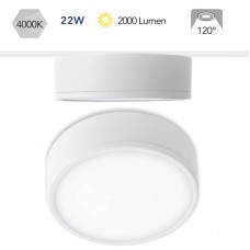 PLAFONIERA LED KLIO BIANCA 22W 2000LM 4000K 16,8X5CM - Intec - LED-KLIO-R17