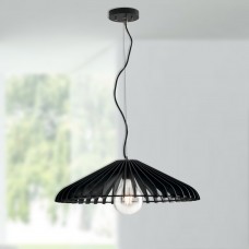 SOSPENSIONE CALDER LEGNO NERO 1XE27 30CM - Fan Europe - I-CALDER-S30 NERO