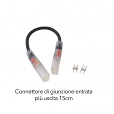 CONNETTORE DI GIUNZIONE ENTRATA E USCITA 15CM PER NEON FLEX - Intec - NEON-FLEX-NEX