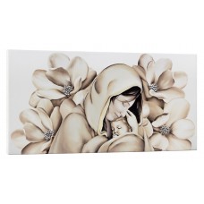 Pintdecor Noi Creiamo - Quadro MATERNITA CON FIORI BEIGE - P4730