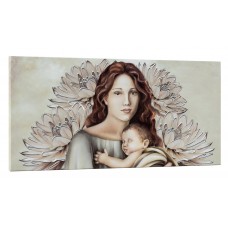 Pintdecor Noi Creiamo - Quadro MATERNITA CON FIORI ECRU - P4738