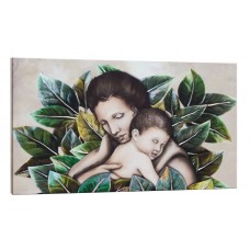 Pintdecor Noi Creiamo - Quadro MATERNITA CON FOGLIE - P4748